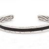 Bracelets & Bangles John Varvatos | John Varvatos Leather Silver Cuff Bracelet