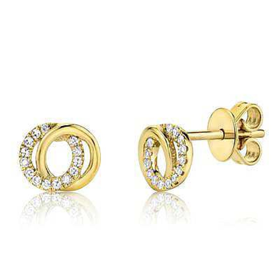 Earrings Bailey's Fine Jewelry | Diamond Interlocking Circles Stud Earrings