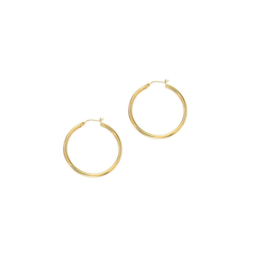 Earrings Bailey's Fine Jewelry | Hoop Earrings In 14Kt Yellow Gold