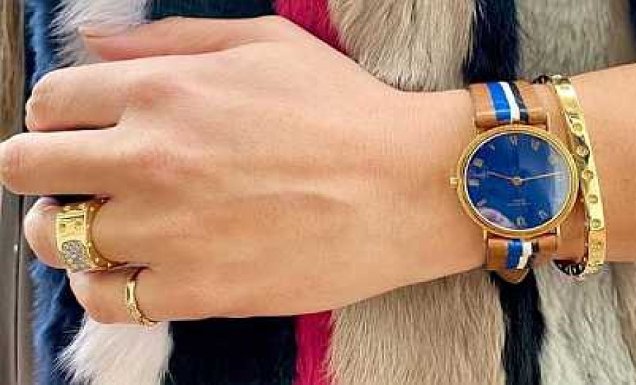 Watches Bailey's Fine Jewelry | Patek 18K Yellow Gold Calatrava With Custom Blue Roman Dial