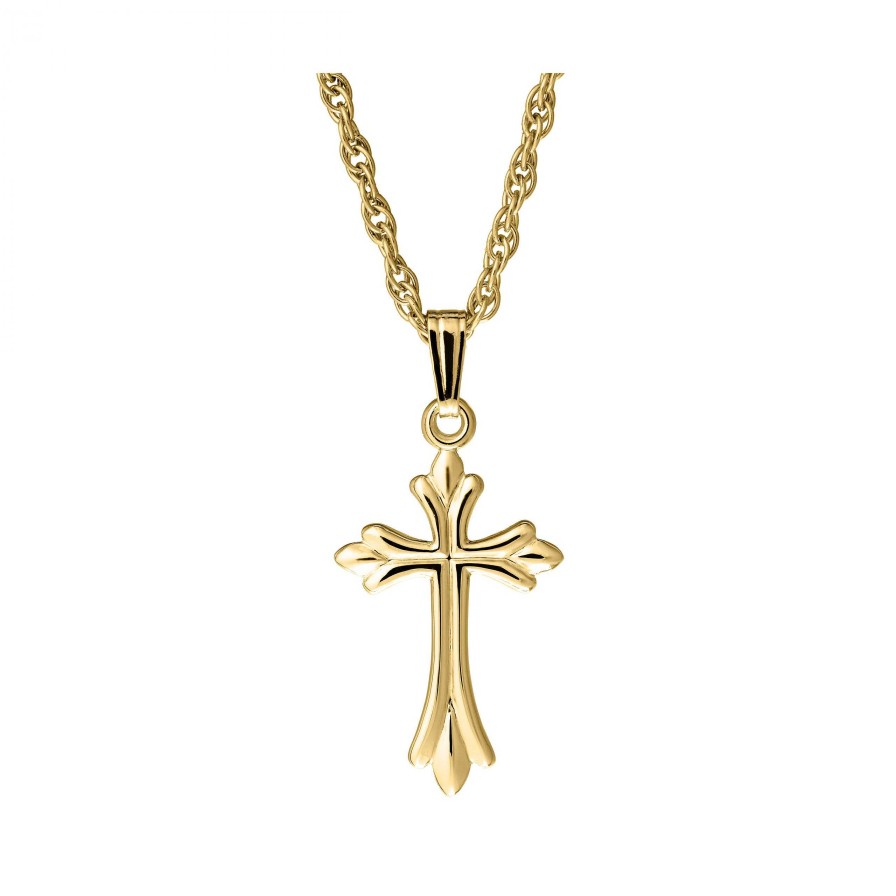 Necklaces & Pendants Bailey's Fine Jewelry | Bailey'S Children'S Collection Flare Cross Pendant Necklace