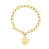 Bracelets & Bangles Bailey's | 14K Gold Heart Charm Rolo Chain Bracelet