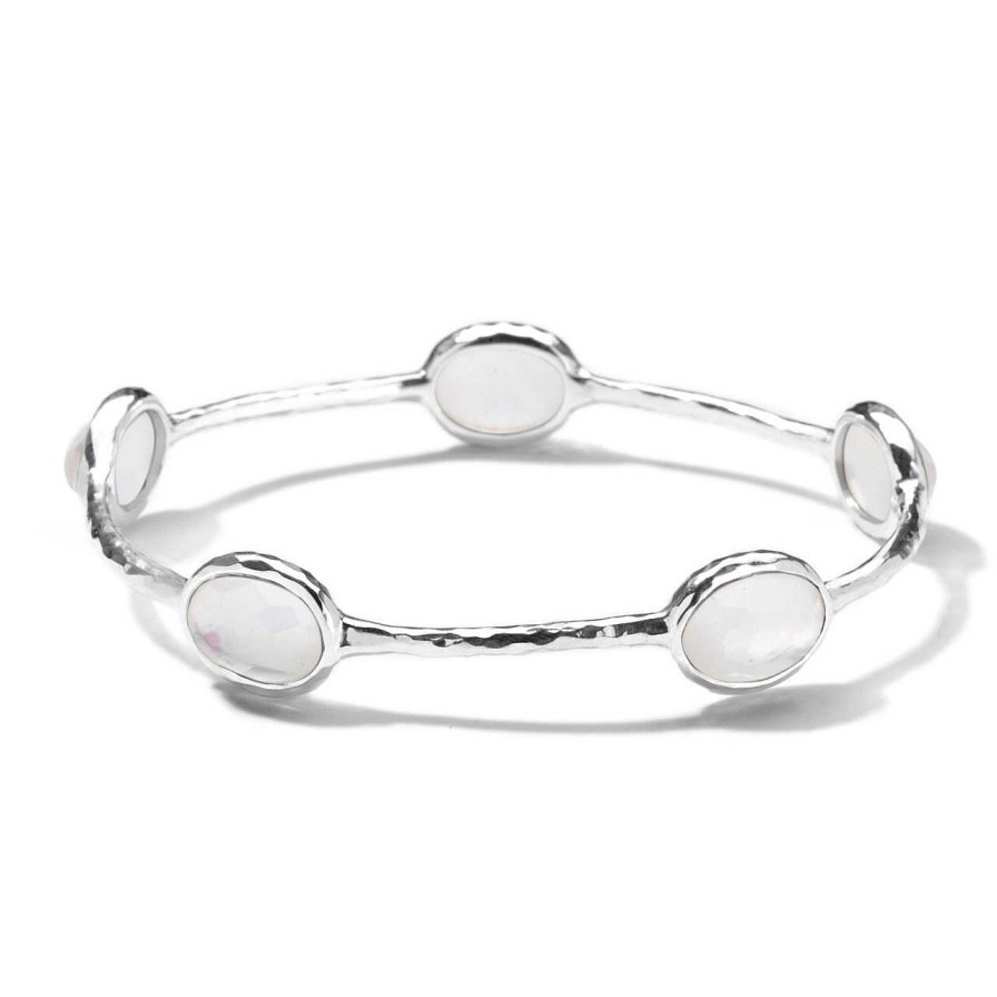 Bracelets & Bangles Ippolita | Ippolita Sterling Silver Rock Candy 5-Stone Bangle In Mother Of Pearl