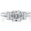 Engagement Rings Bailey's Fine Jewelry | Emerald Three Stone Engagement Ring Setting