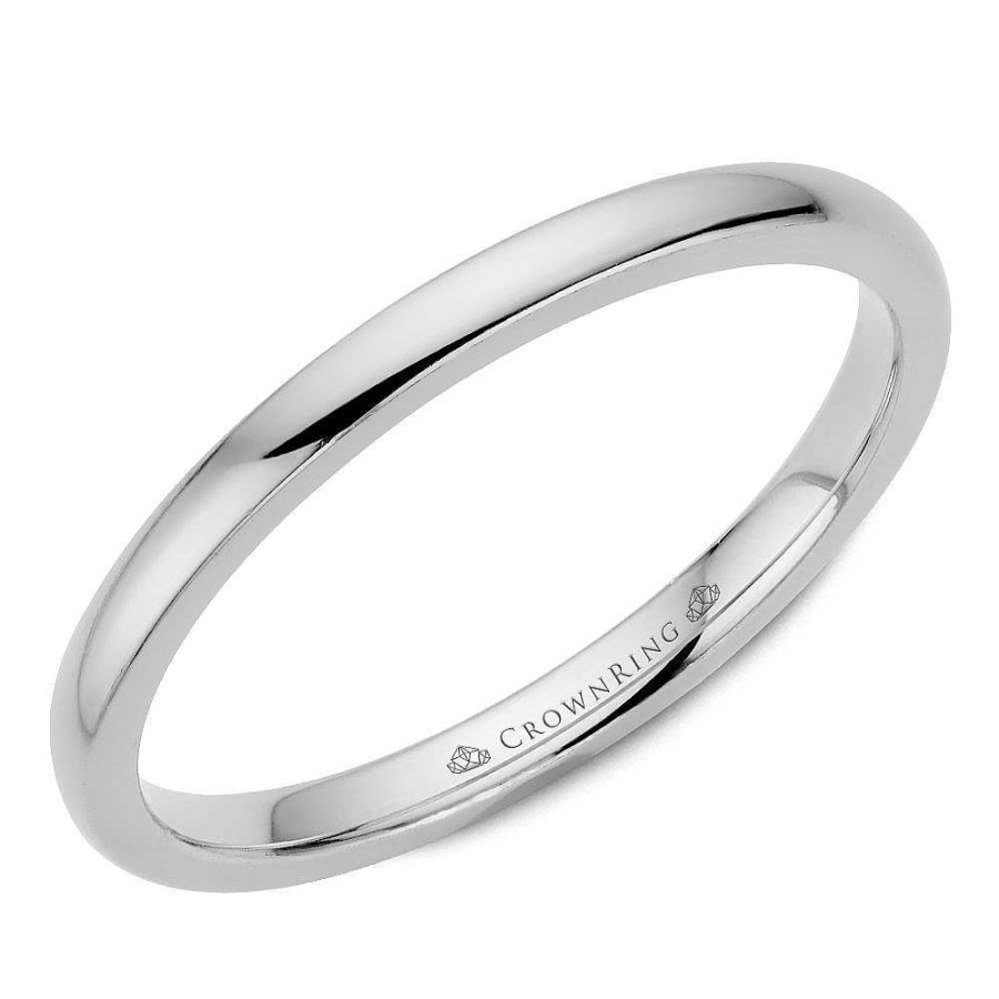 Fashion Rings Bailey's Fine Jewelry | 2Mm Traditional Wedding Band In White Gold