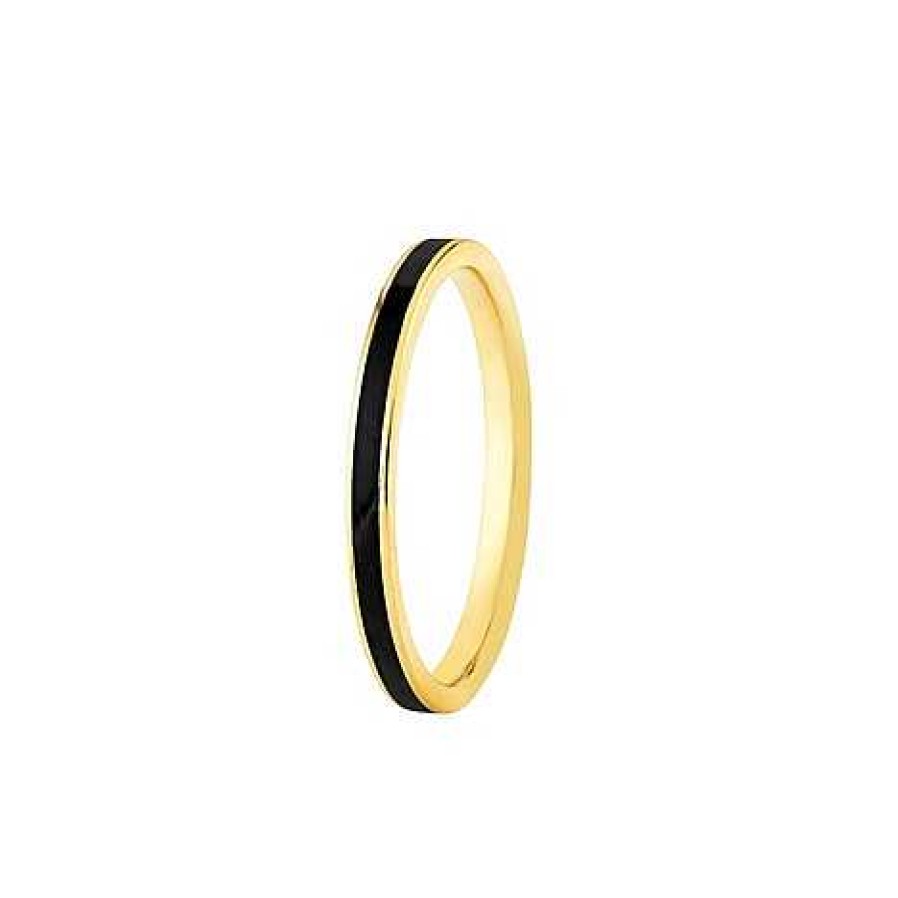 Fashion Rings Bailey's Fine Jewelry | Black Enamel Band Ring