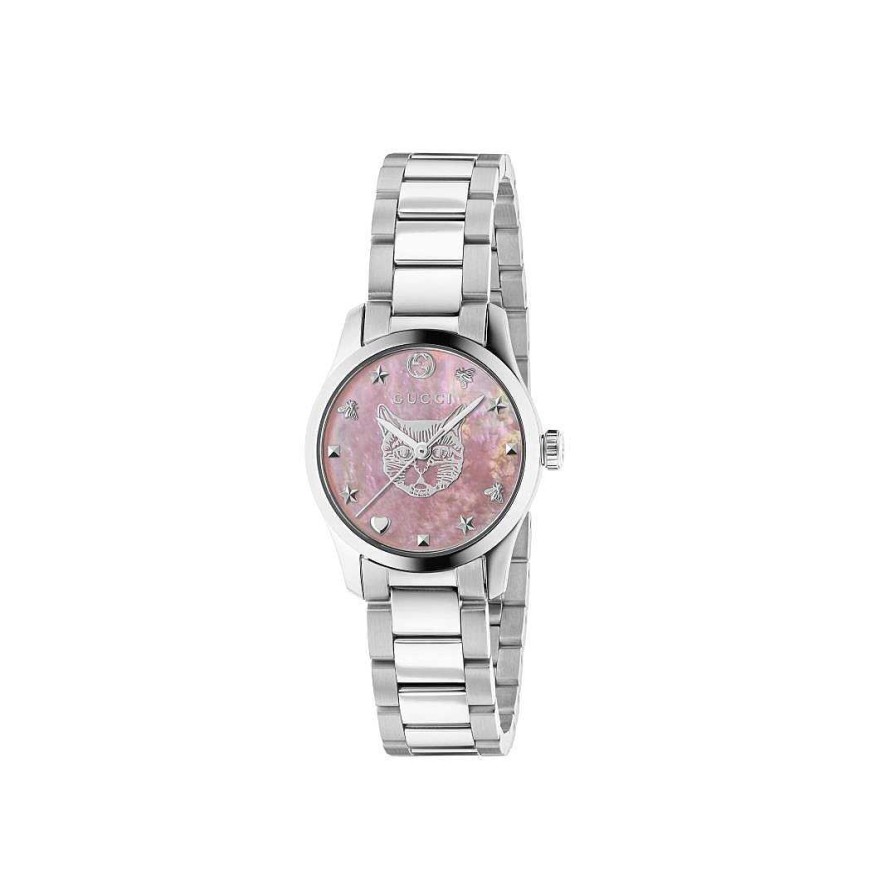 Watches Gucci | Gucci G-Timeless Iconic 27Mm Pink Feline Steel Watch