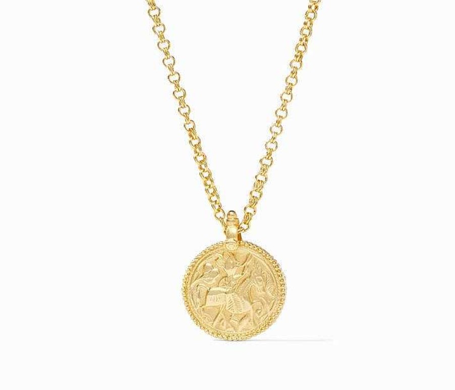 Necklaces & Pendants Julie Vos | Julie Vos 24Kt Yellow Gold Plate Coin Pendant Necklace