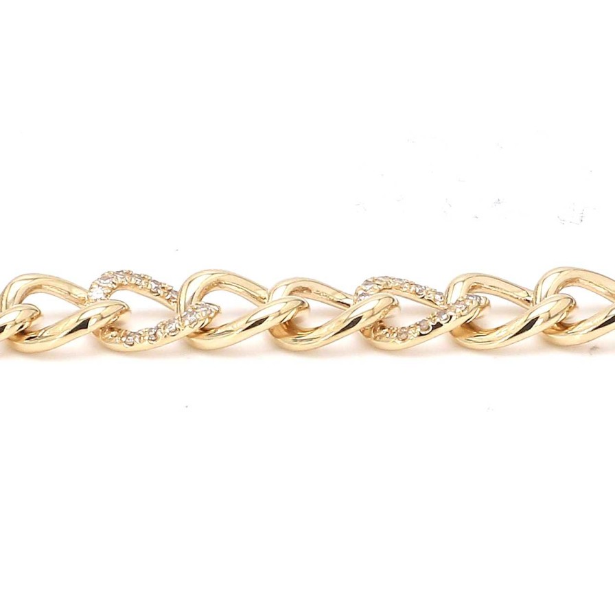 Bracelets & Bangles Bailey's Fine Jewelry | Pave Diamond Curb Link Bracelet