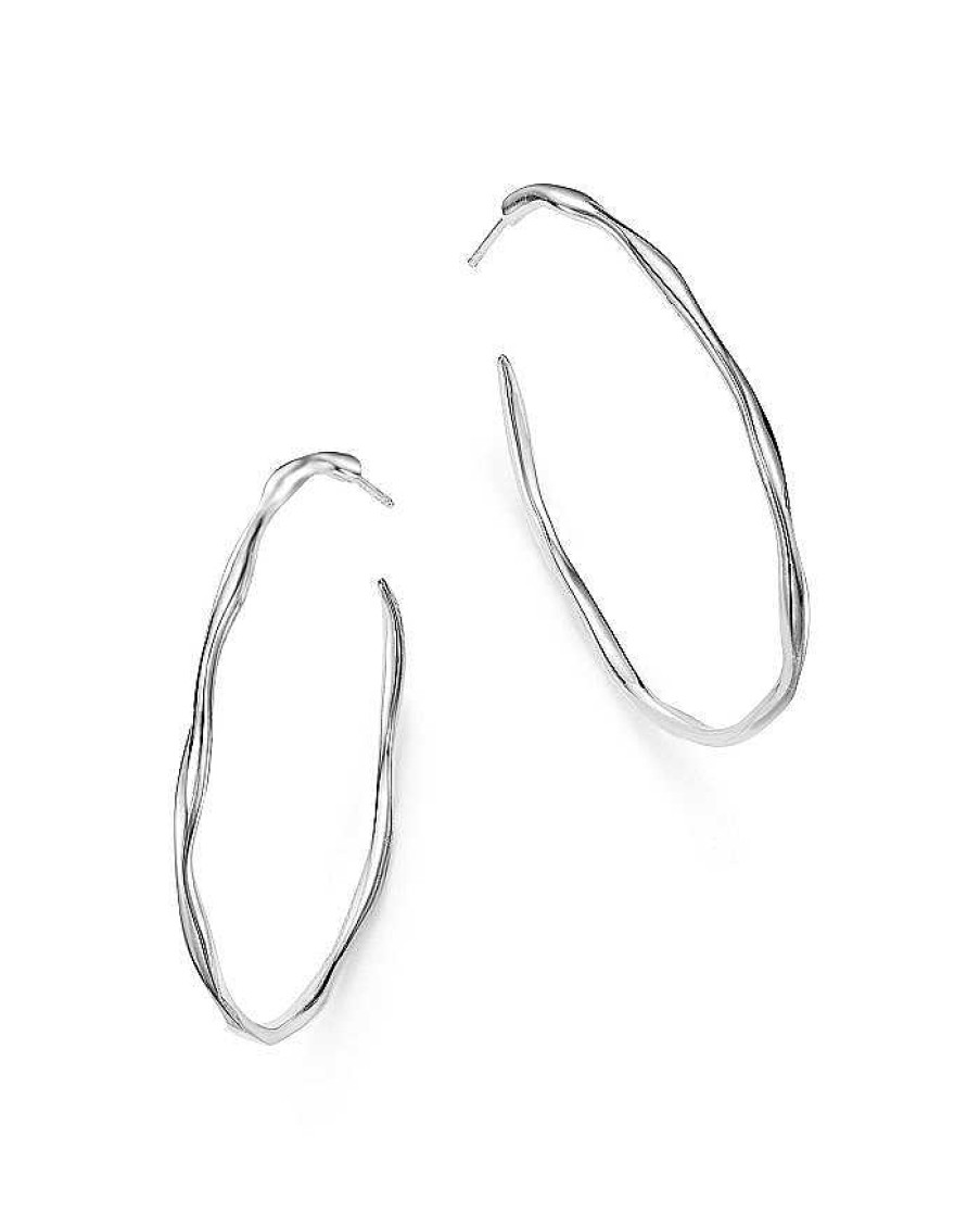 Earrings Ippolita | Ippolita Sterling Silver #4 Squiggle Hoops