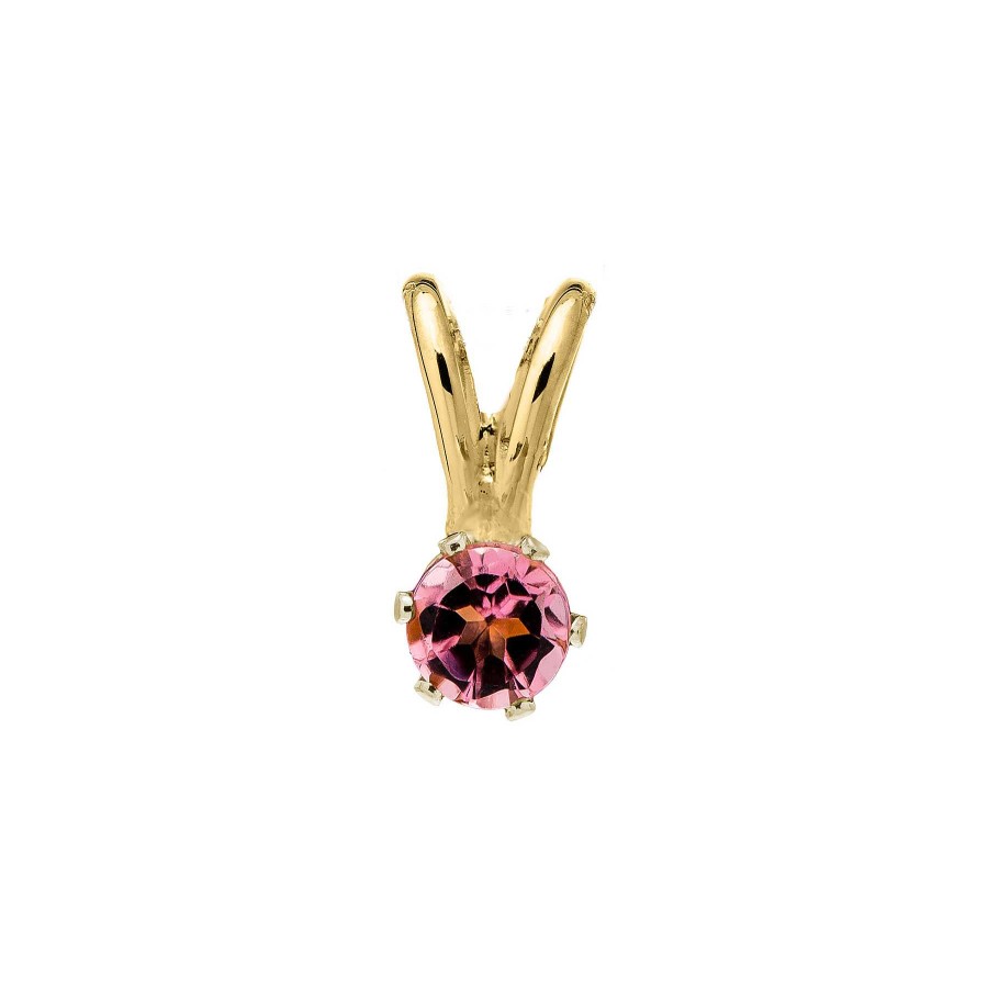 Necklaces & Pendants Bailey's Fine Jewelry | Bailey'S Children'S Collection October Pink Tourmaline Pendant Necklace