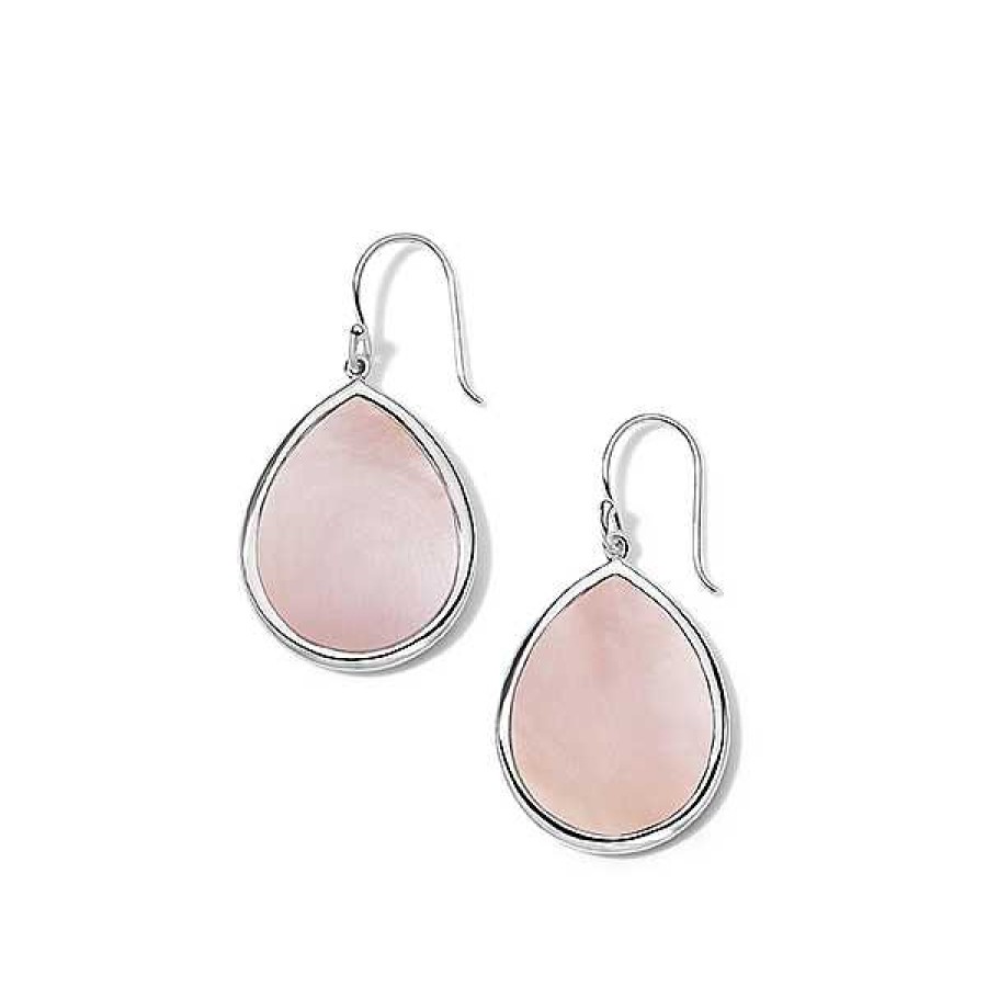 Earrings Ippolita | Ippolita Silver Rock Candy Small Pink Shell Teardrop Earrings