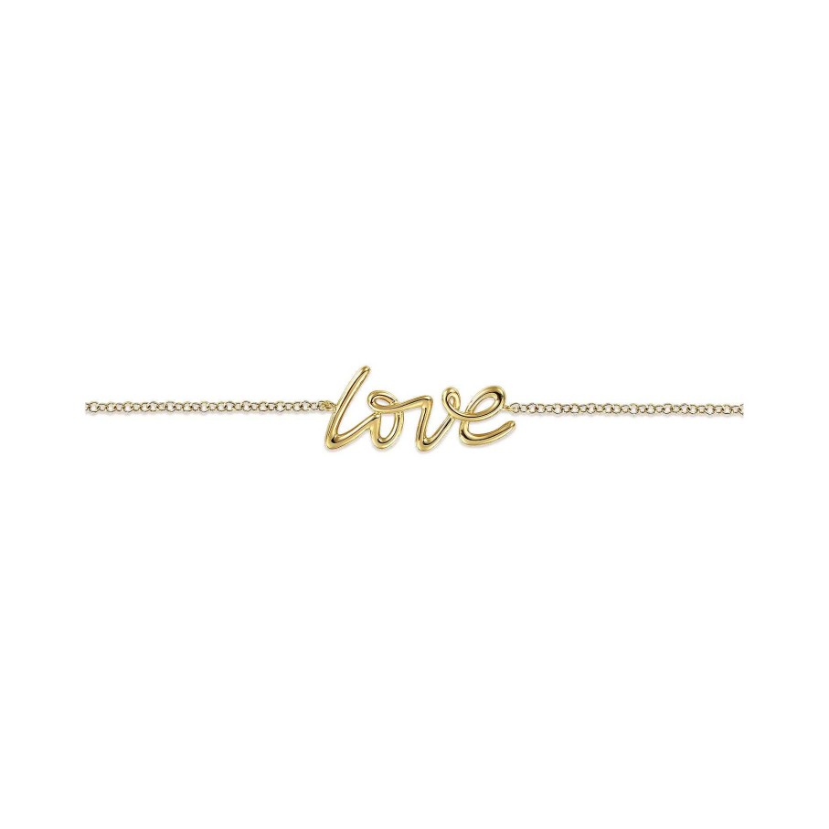 Bracelets & Bangles Gabriel & Co | Gabriel 14K Yellow Gold Love Chain Bracelet