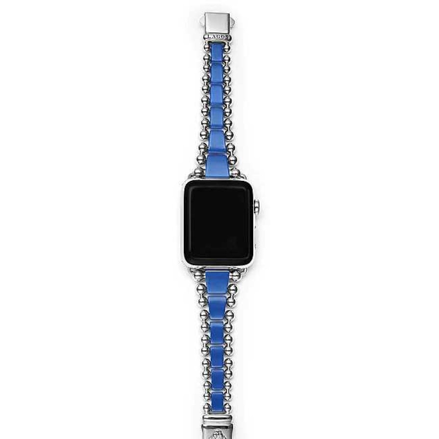 Watches Lagos | Lagos Smart Caviar Ultramarine Ceramic And Stainless Steel Watch Bracelet