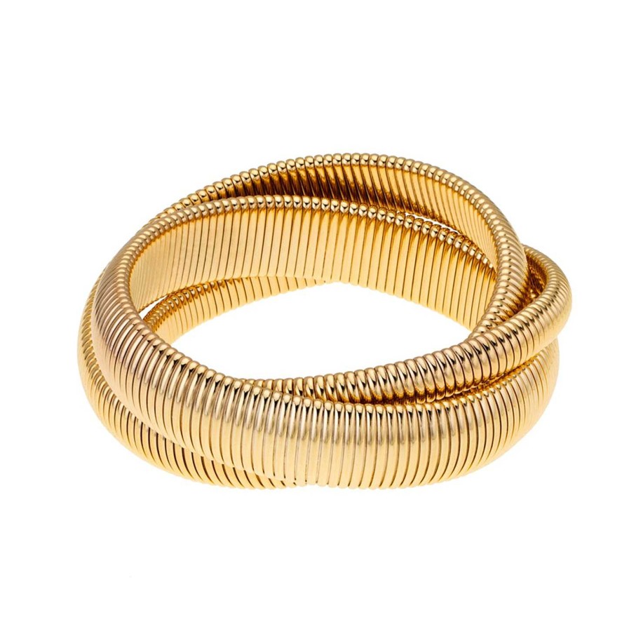 Bracelets & Bangles Bailey's | Janis Savitt High Polished Gold Triple Cobra Bracelet