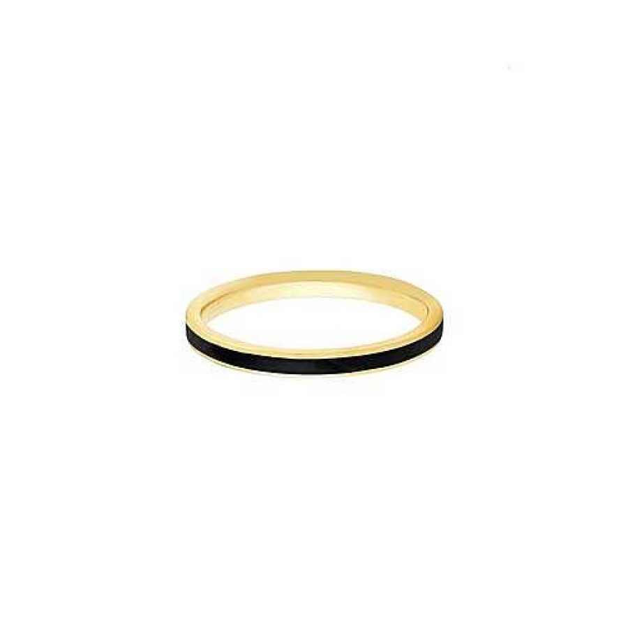 Fashion Rings Bailey's Fine Jewelry | Black Enamel Band Ring