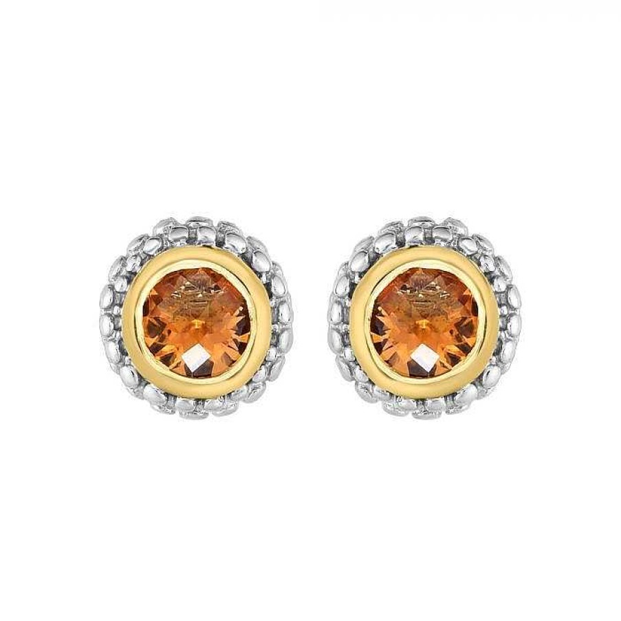 Earrings Bailey's Fine Jewelry | Sterling Silver Citrine Stud Earrings