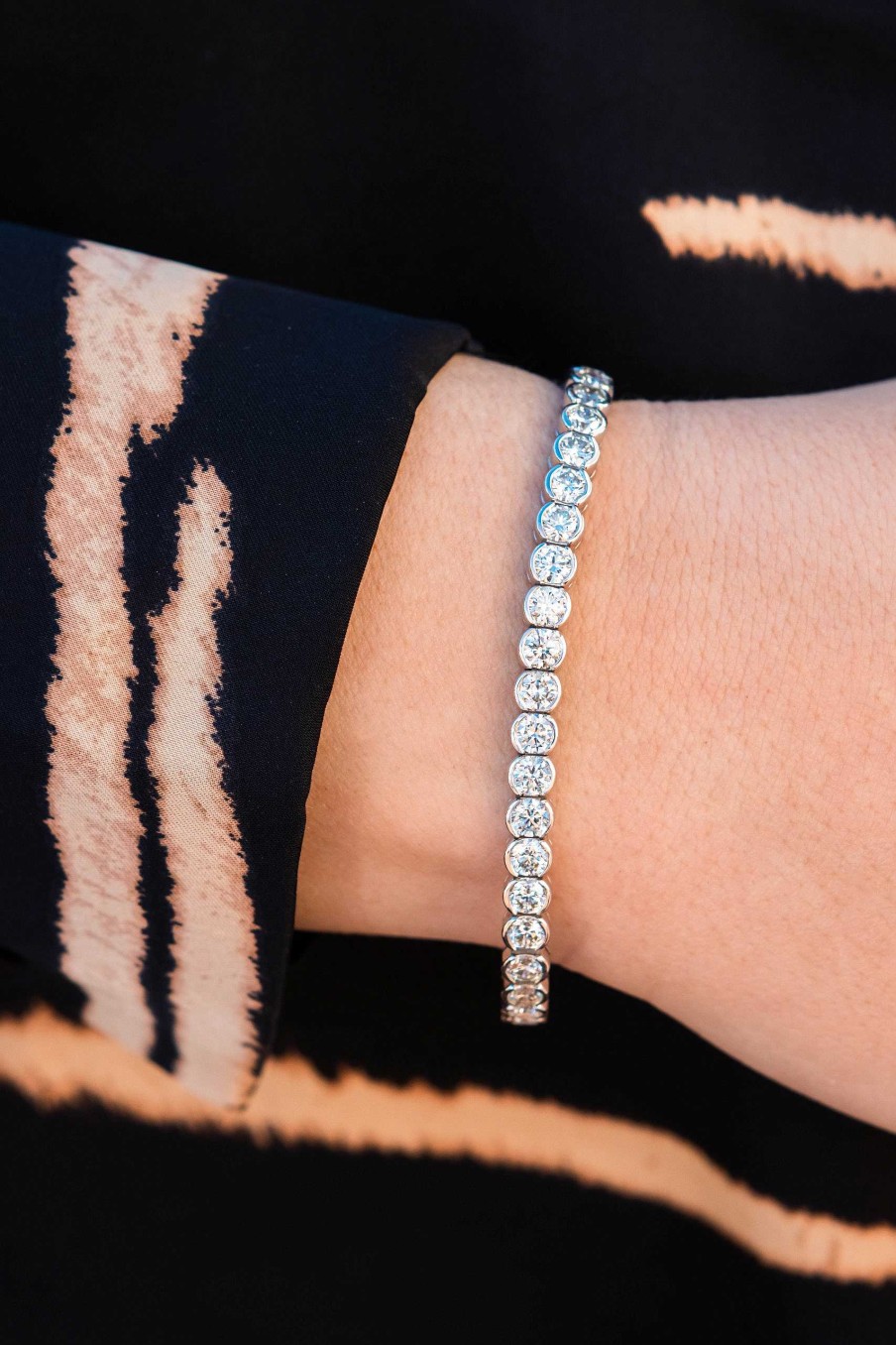 Bracelets & Bangles Bailey's | 12.30Ct Bezel Set Diamond Bracelet