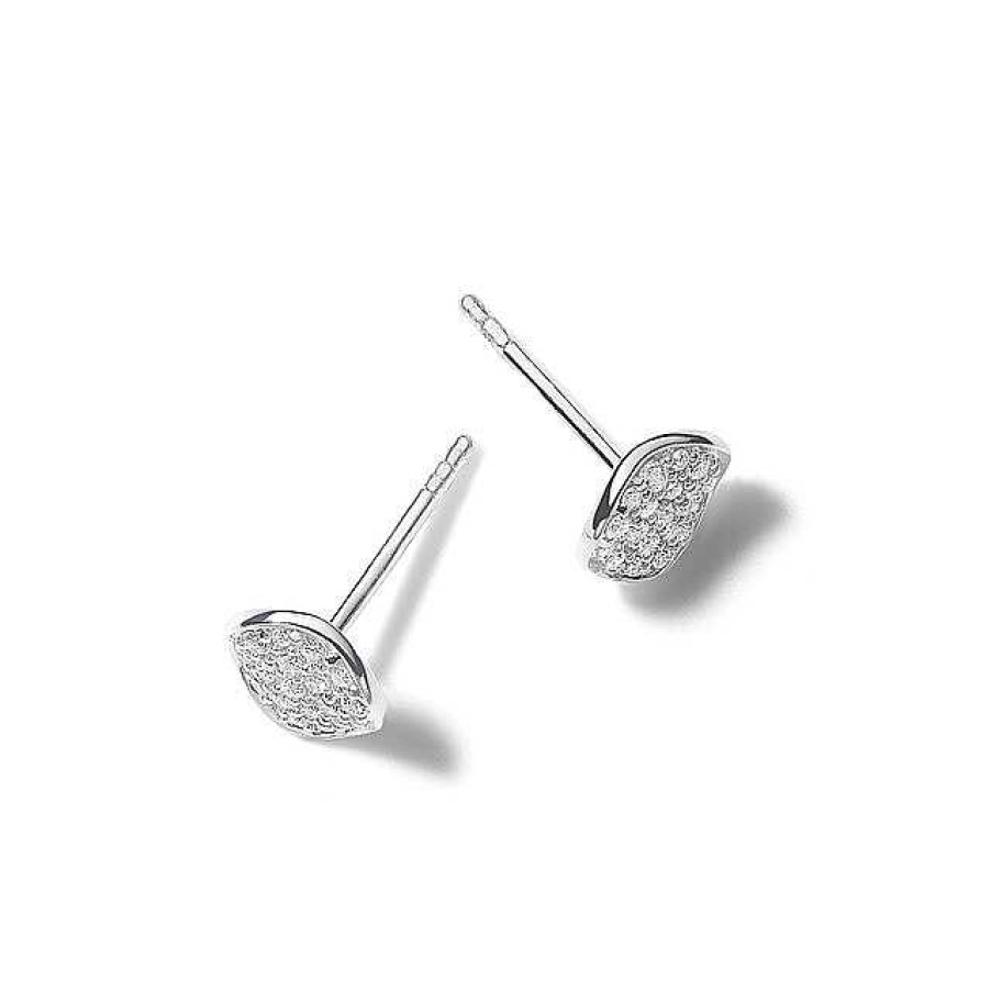 Earrings Ippolita | Ippolita Mini Flower Stud Earrings In Sterling Silver With Diamonds