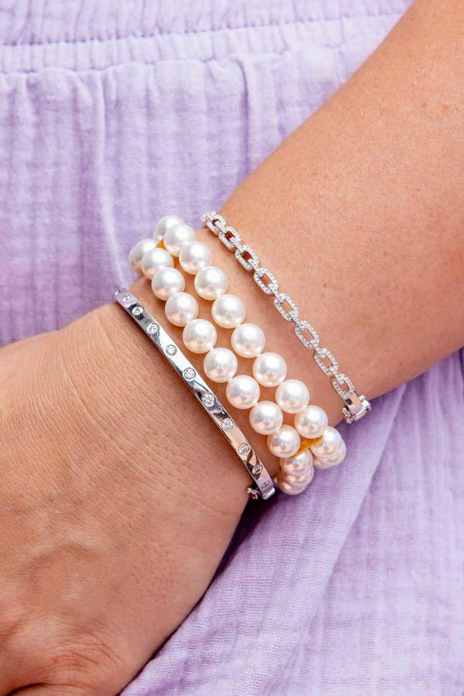 Bracelets & Bangles Mikimoto | Mikimoto Yellow Gold Double Strand A Quality Bracelet