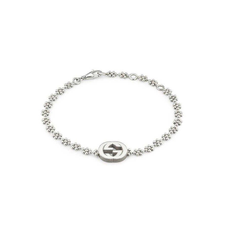 Bracelets & Bangles Gucci | Gucci Interlocking G Flower Silver Bracelet