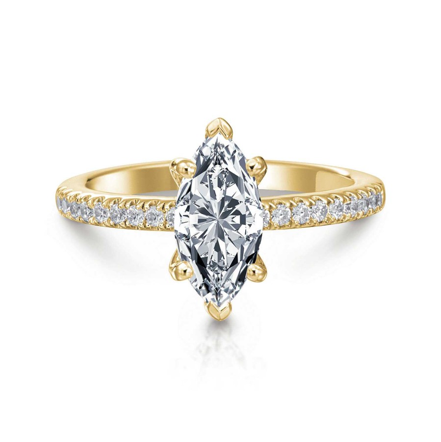 Engagement Rings Bailey's Fine Jewelry | Ann Marquise Pave Engagement Ring