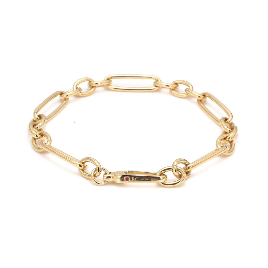 Bracelets & Bangles Roberto Coin | Roberto Coin Oro Oval Link Bracelet