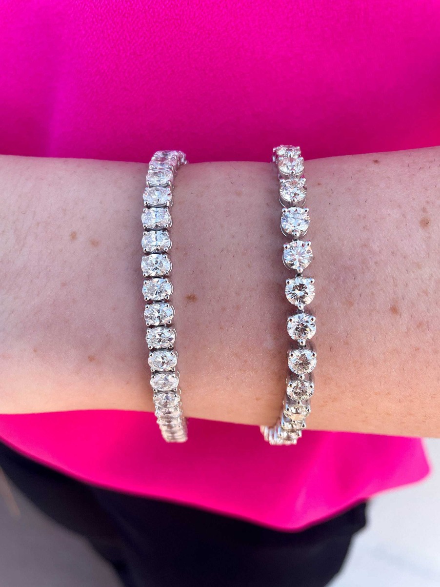 Bracelets & Bangles Bailey's | 12.37Ct Oval Diamond Tennis Bracelet