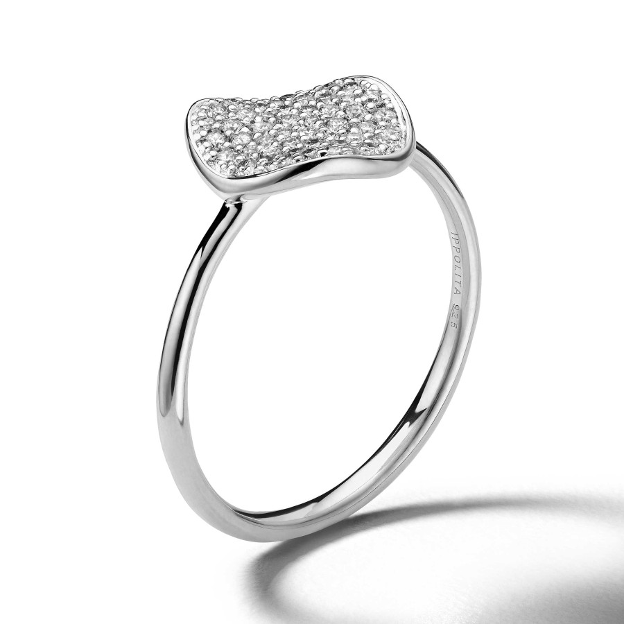 Fashion Rings Ippolita | Ippolita Stardust Small Flower Pave Diamond Disc Ring