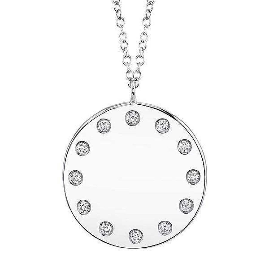 Necklaces & Pendants Bailey's Collections","Bailey's Heritage Collection | Bailey'S Heritage Collection Round Diamond Disc Necklace