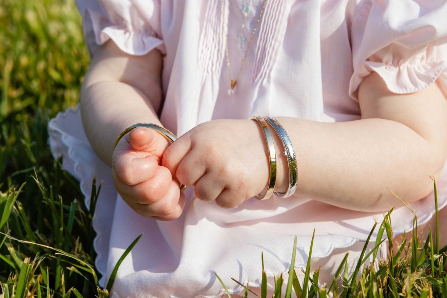 Bracelets & Bangles Bailey's Fine Jewelry | Bailey'S Children'S Collection Baby Gold Filled Flat Edge Bangle