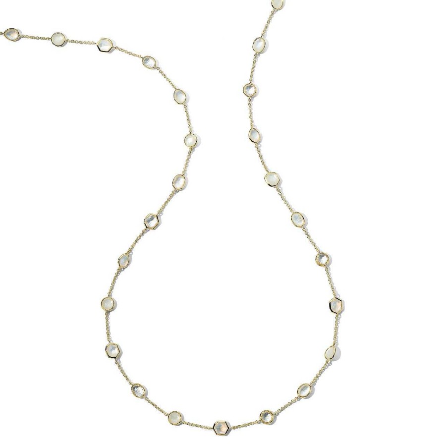 Necklaces & Pendants Ippolita | Ippolita 18Kt Gold Rock Candy Stone Station Chain Necklace In Flirt