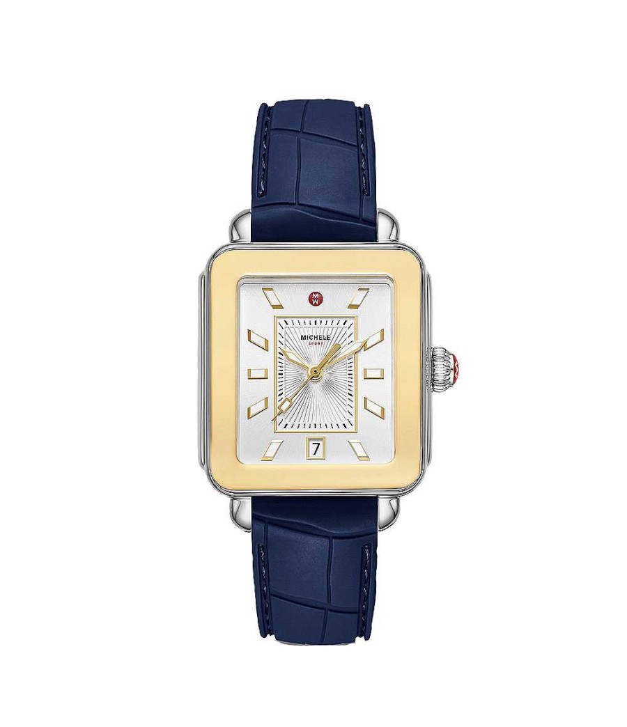 Watches Michele | Michele Deco Sport Navy Silicone Watch