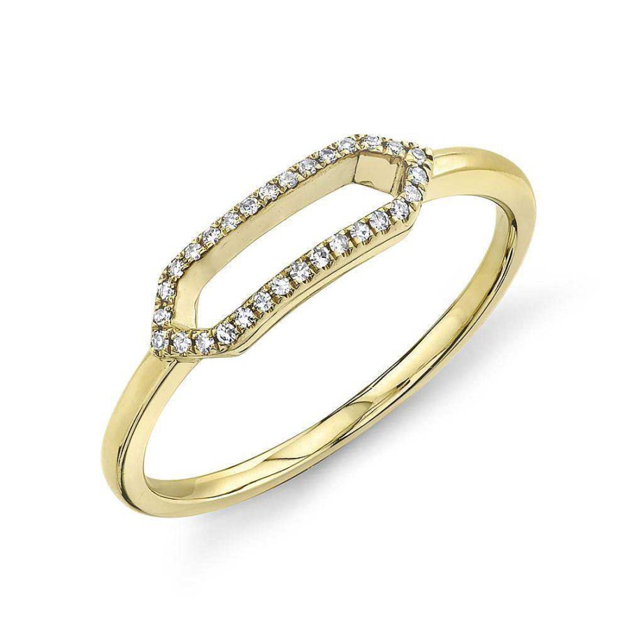 Fashion Rings Bailey's Goldmark Collection | Bailey'S Goldmark Collection Open Hexagon Diamond Ring