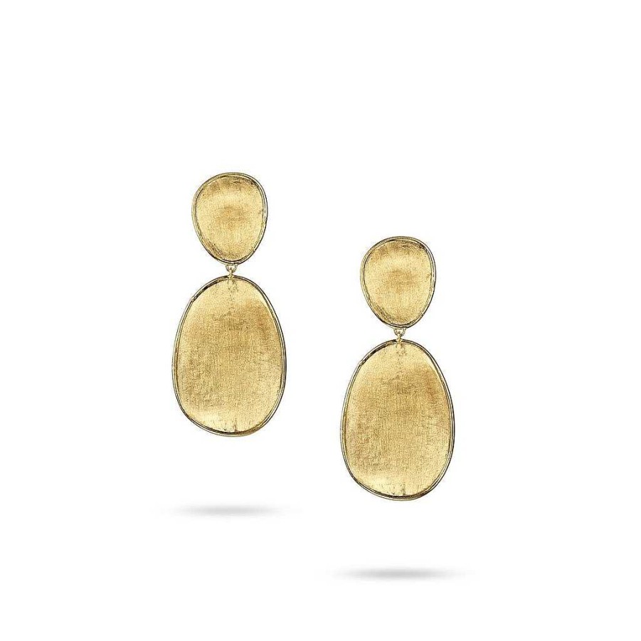 Earrings Marco Bicego | Marco Bicego Lunaria Small Double Drop Earrings In 18K Yellow Gold