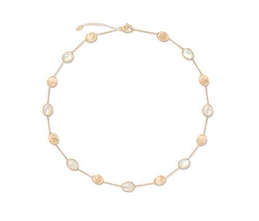 Necklaces & Pendants Marco Bicego | Marco Bicego Siviglia 18K Gold Mother Of Pearl Necklace With Bead Stations