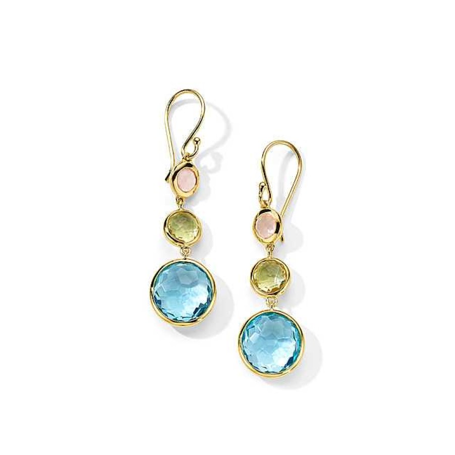 Earrings Ippolita | Ippolita Lollipop Sorbet Small 3-Stone Drop Earrings In 18K Gold