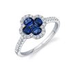 Fashion Rings Bailey's | Diamond And Sapphire Clover Ring