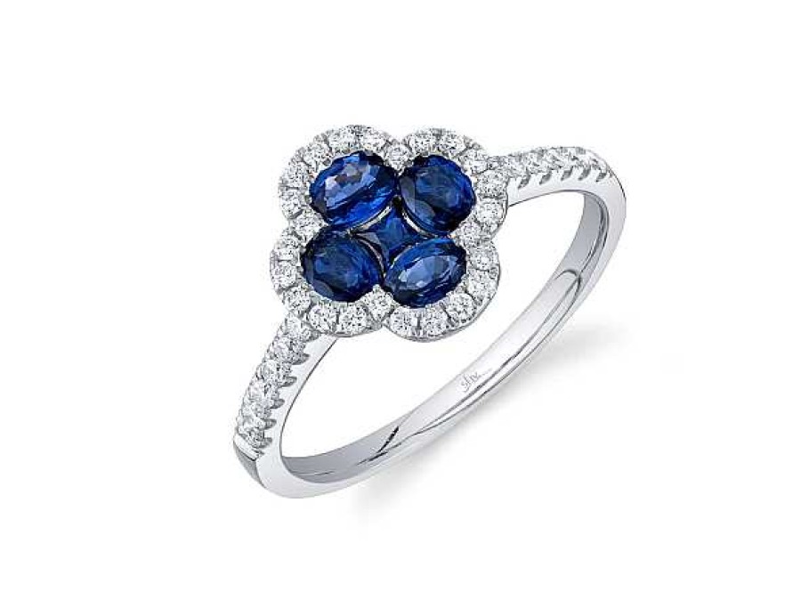 Fashion Rings Bailey's | Diamond And Sapphire Clover Ring