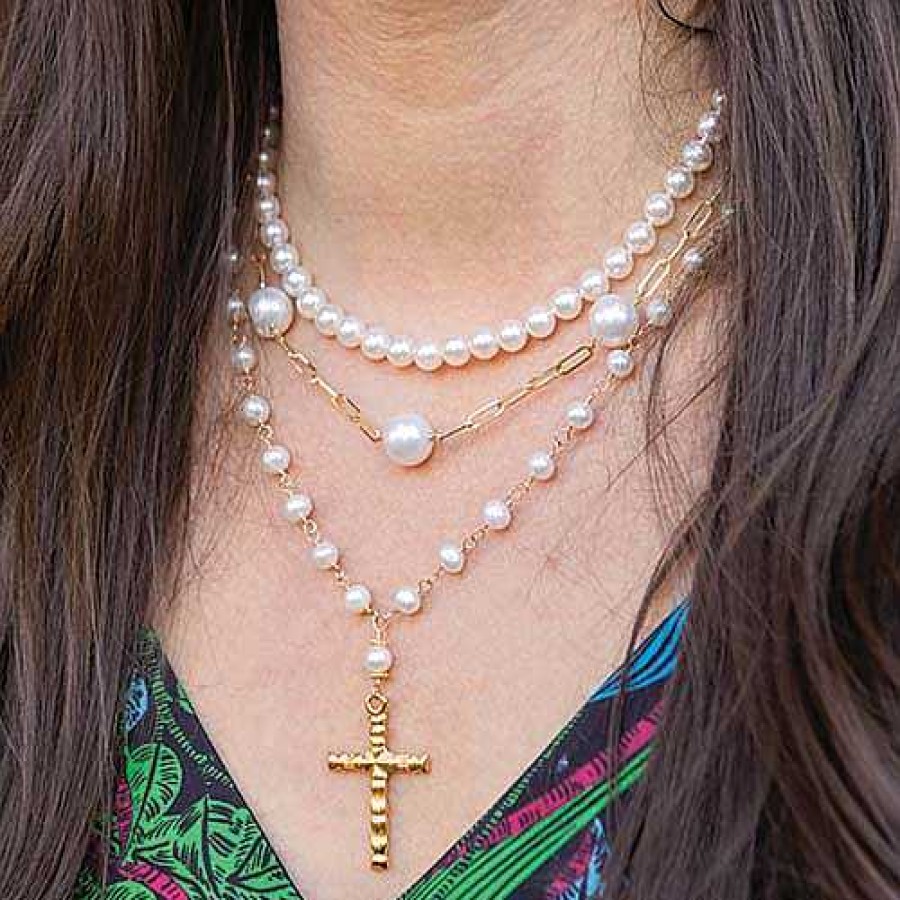 Necklaces & Pendants Bailey's Fine Jewelry | Akoya Cultured Pearl Strand In 14K Yellow Gold