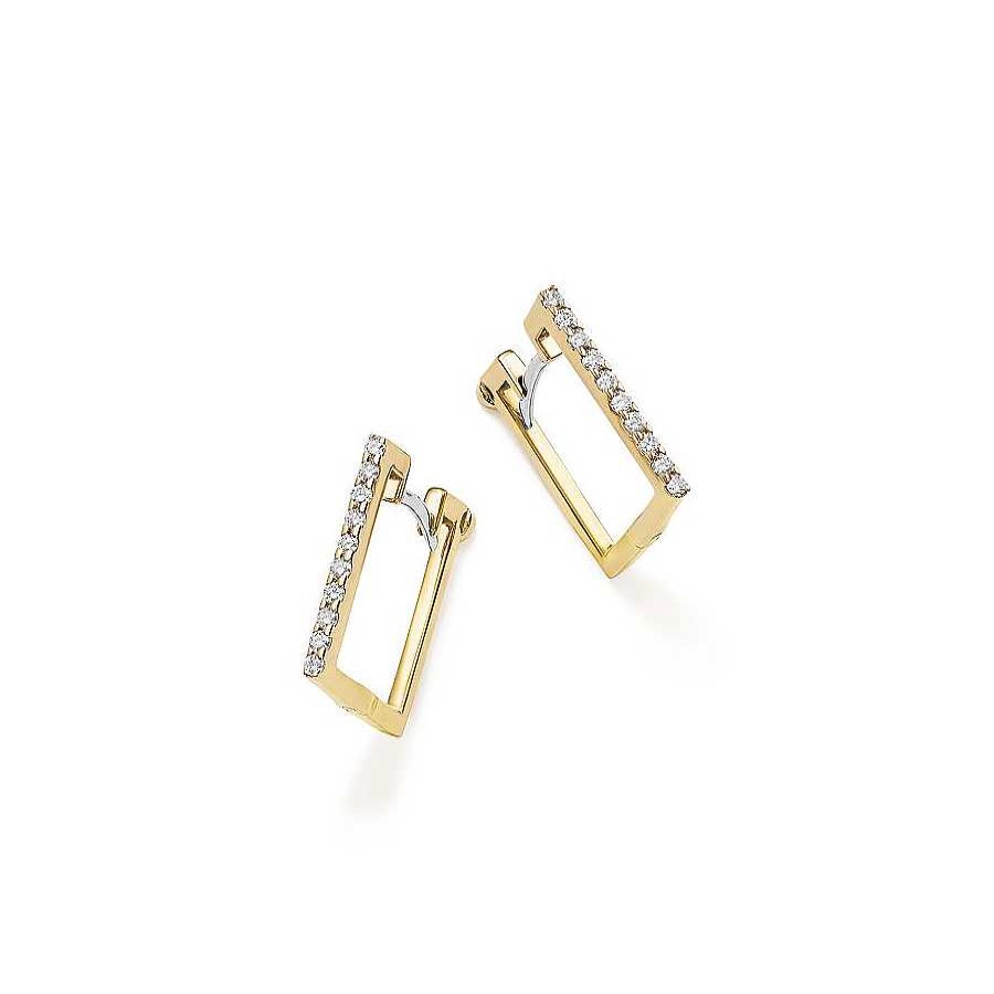 Earrings Roberto Coin | Roberto Coin Diamond Square Earrings