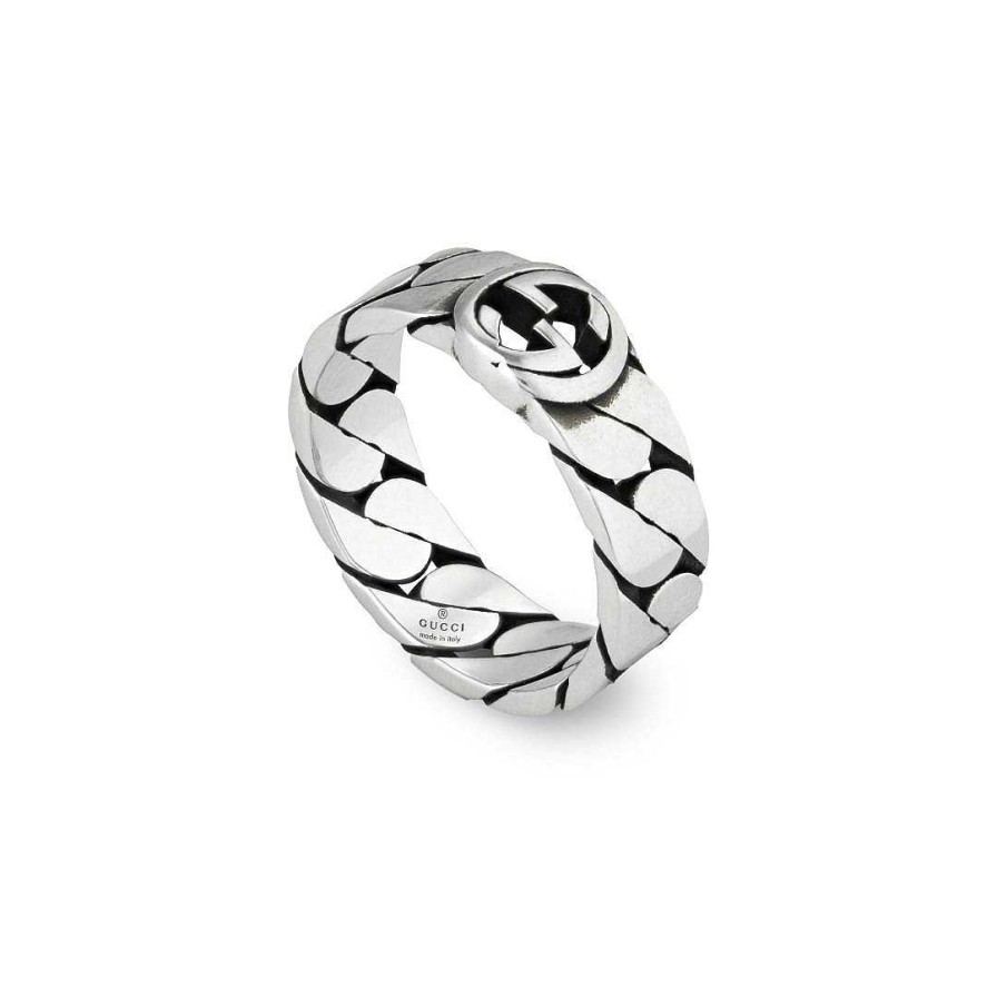 Fashion Rings Gucci | Gucci Interlocking G Silver Band Ring