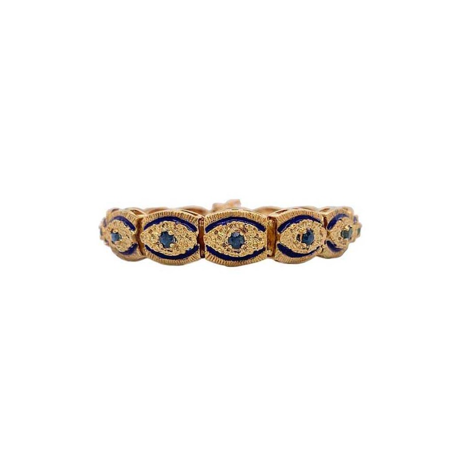 Bracelets & Bangles Bailey's Fine Jewelry | Bailey'S Estate Sapphire And Enamel Bracelet