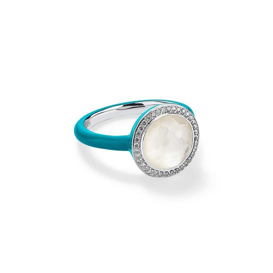 Fashion Rings Ippolita | Ippolita Carnevale Ring With Diamonds In Turquoise