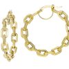 Earrings Bailey's | 14K Yellow Gold Circular Chain Link Hoop Earrings