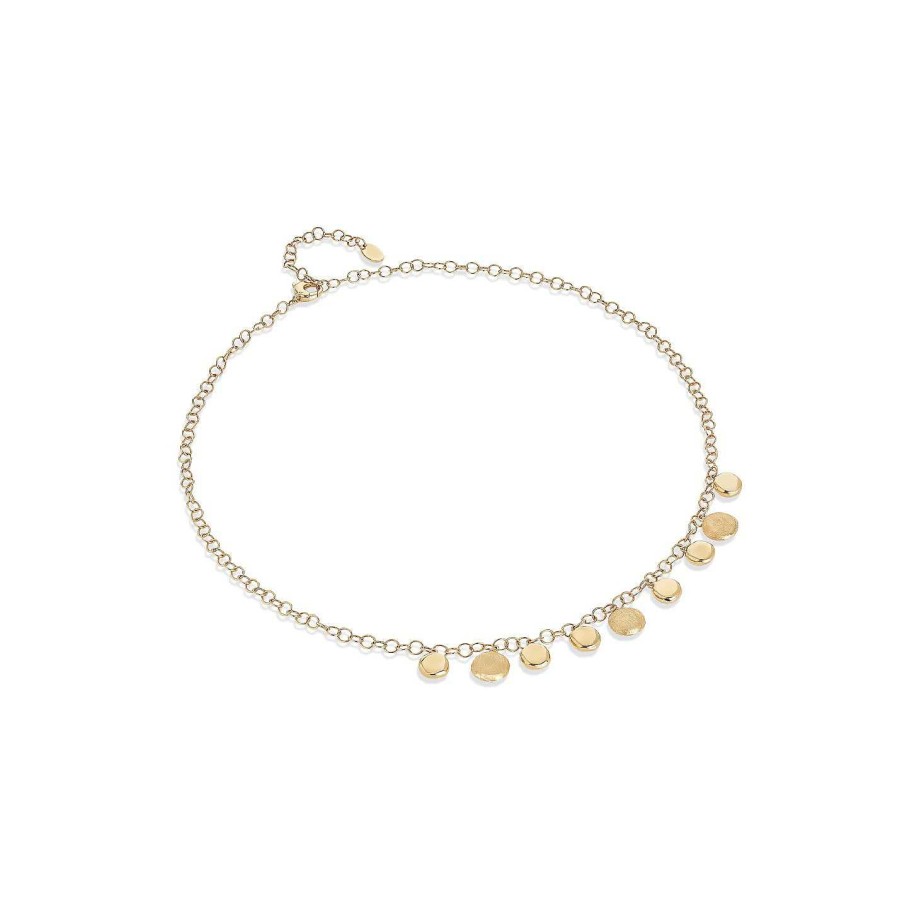 Necklaces & Pendants Marco Bicego | Marco Bicego Jaipur Collection Engraved And Polished Charm Half-Collar Necklace