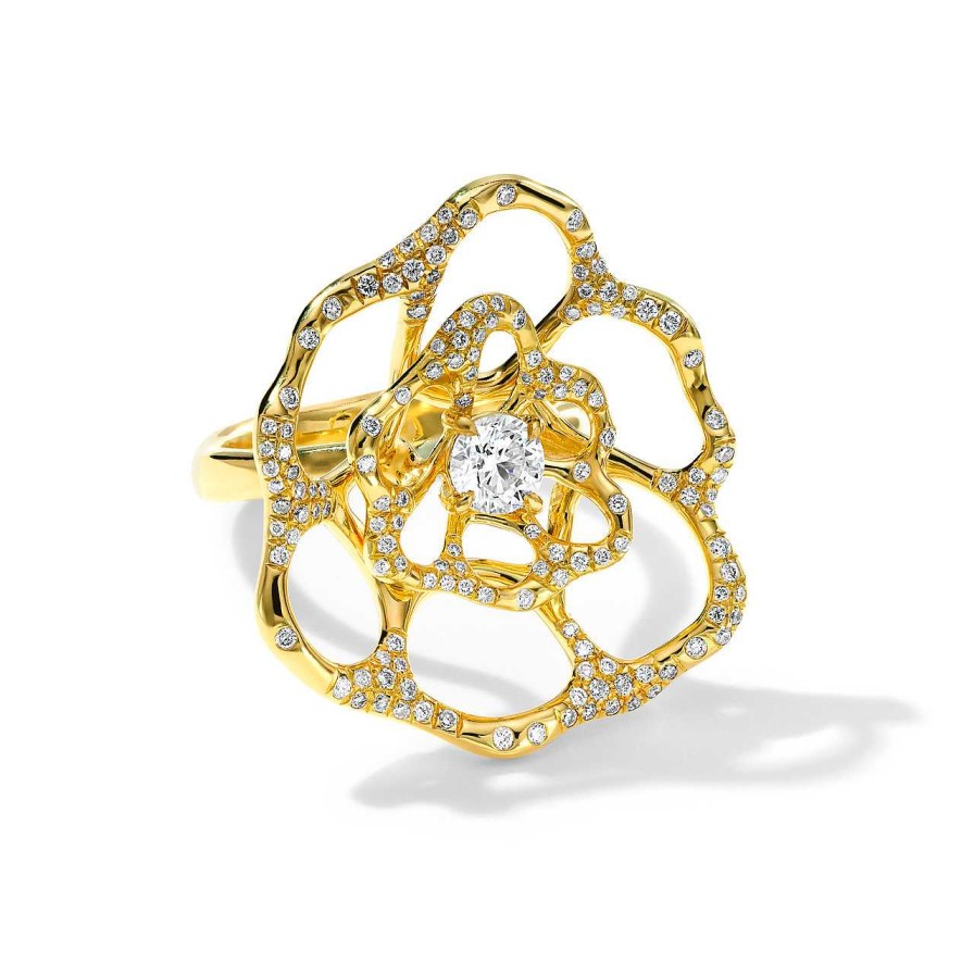 Fashion Rings Ippolita | Ippolita 18Kt Gold Stardust Large Flora Diamond Ring