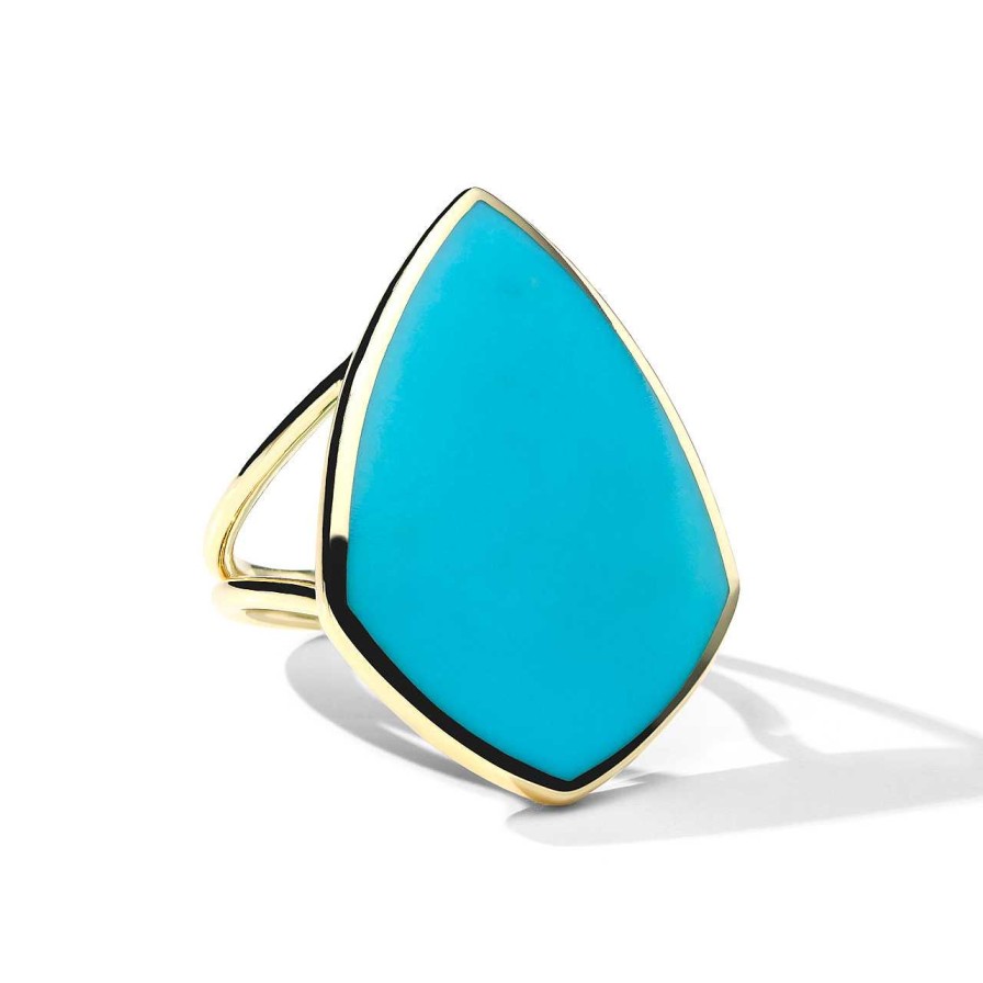 Fashion Rings Ippolita | Ippolita 18Kt Gold Polished Rock Candy Kite Ring In Turquoise