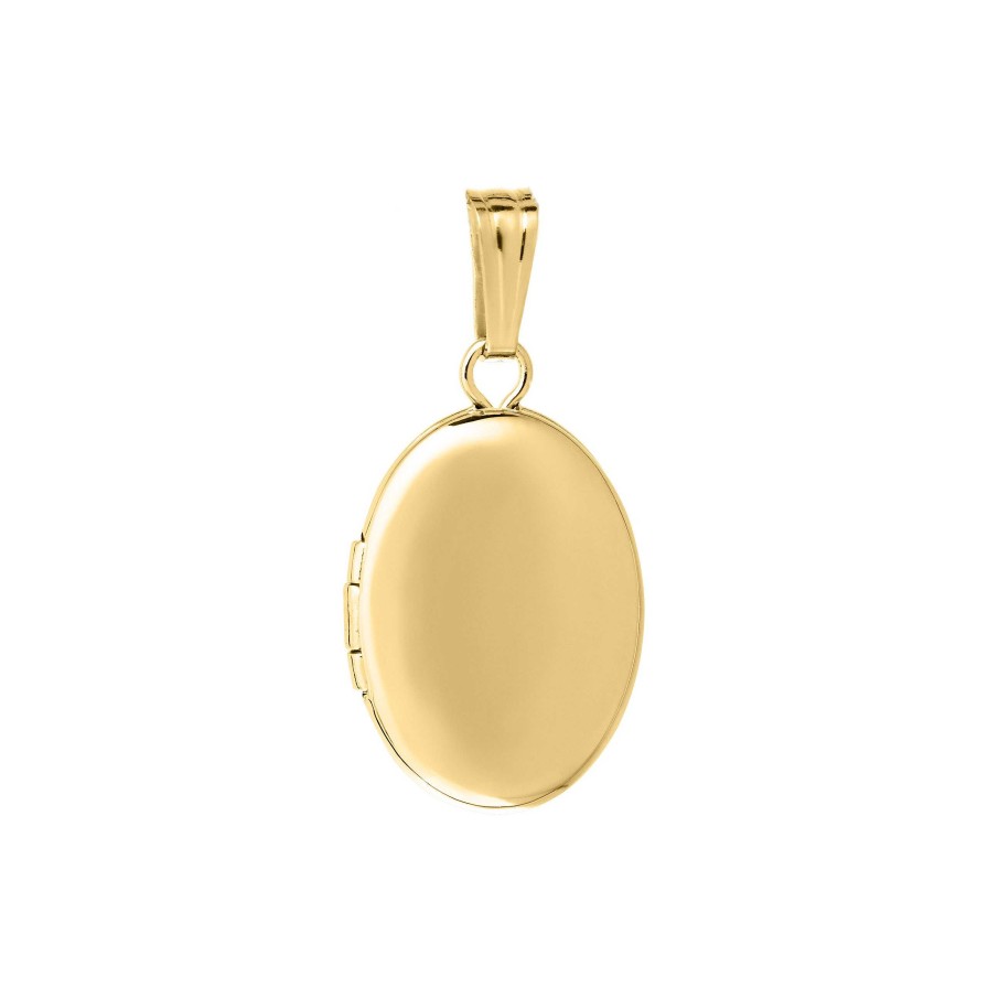 Necklaces & Pendants Bailey's Fine Jewelry | Bailey'S Children'S Collection Gold Oval Locket Necklace