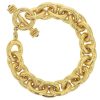 Bracelets & Bangles Elizabeth Locke | Elizabeth Locke 19Kt Yellow Gold Heavy Oval Link Toggle Bracelet